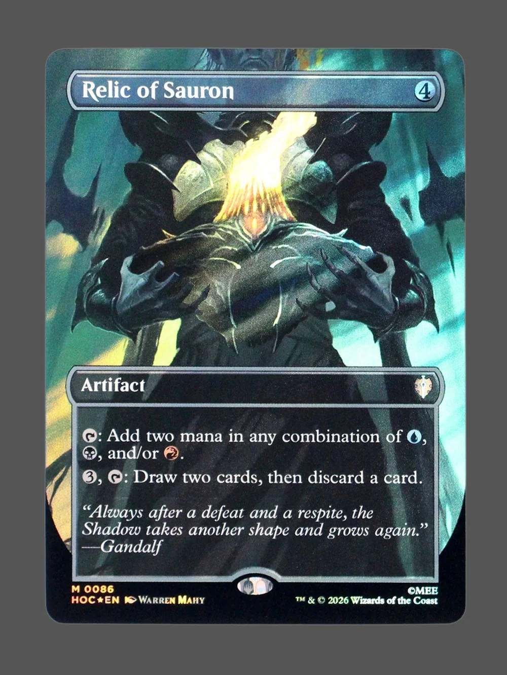 relic-of-sauron-86-surgefoil.webp Relic of Sauron Surge Foil MTG proxy card from The Hobbit Eternal #86