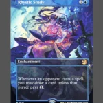 Rhystic Study Foil MTG proxy card from Wilds of Eldraine: Enchanting Tales #71