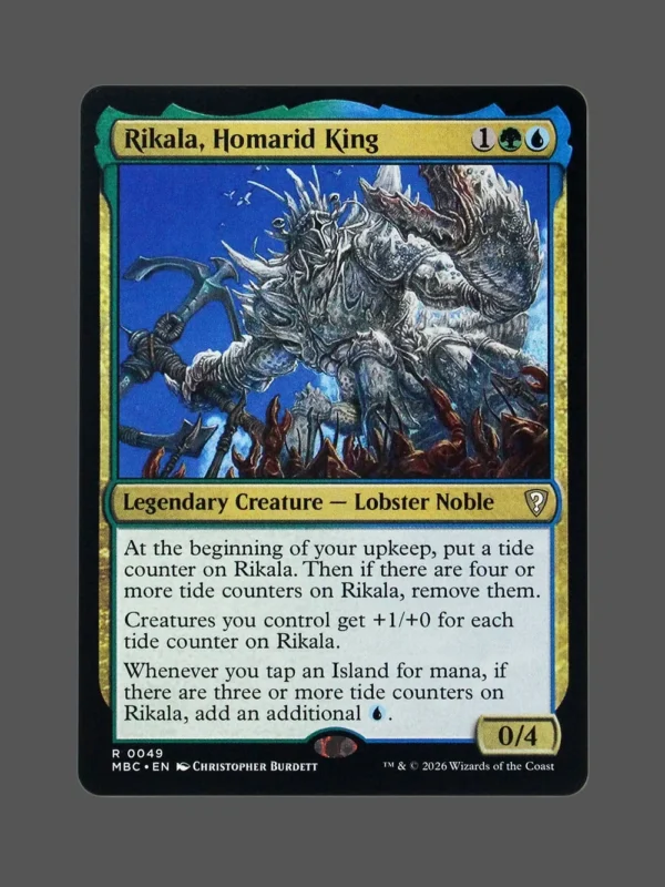 Rikala, Homarid King Holo MTG proxy card from Mystery Booster Commander Edition #49