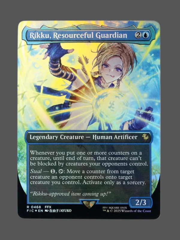 Rikku, Resourceful Guardian Chocobotrack Foil MTG proxy card from Final Fantasy Commander #468