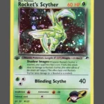 Rocket’s Scyther Regular Pokemon proxy card from Gym Heroes #13