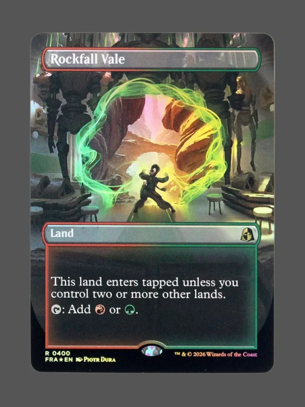 Rockfall Vale Foil MTG proxy card from Reality Fracture #400