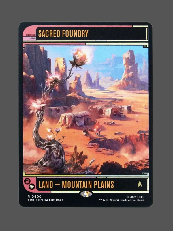 Sacred Foundry Holo MTG proxy card from Star Trek #400