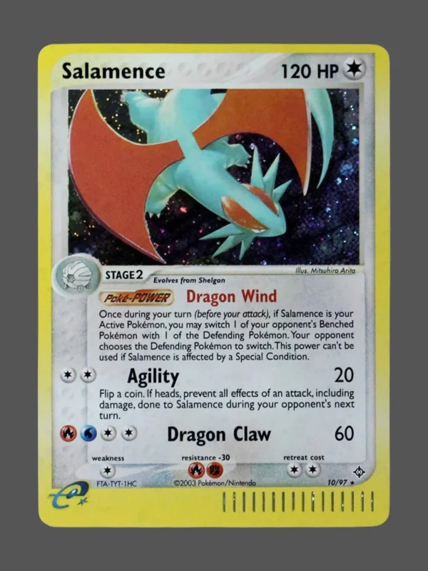 Salamence Galaxy Foil Pokemon proxy card from EX Dragon #10