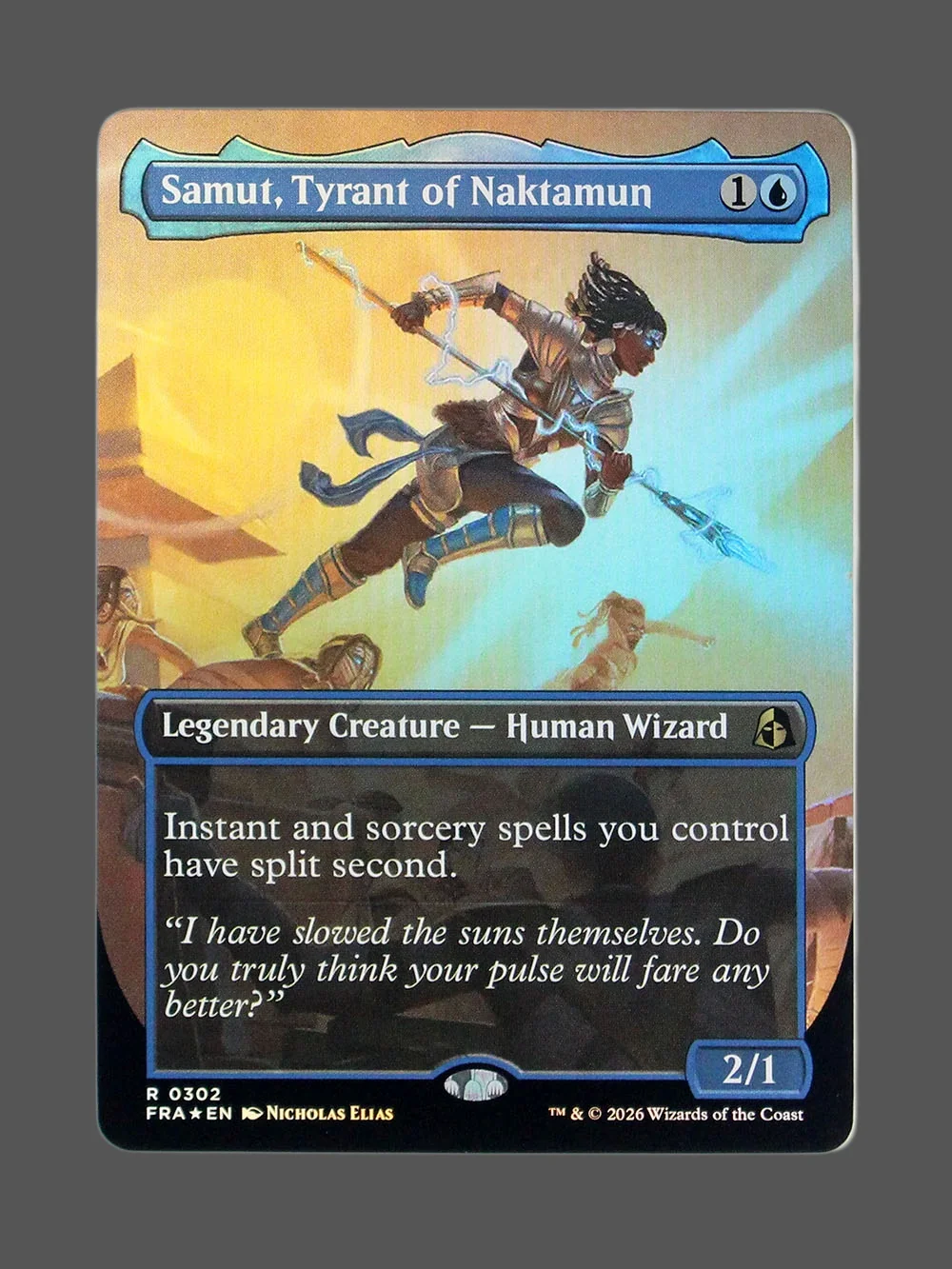 samut-tyrant-of-naktamun-302-foil.webp Samut, Tyrant of Naktamun Foil MTG proxy card from Reality Fracture #302