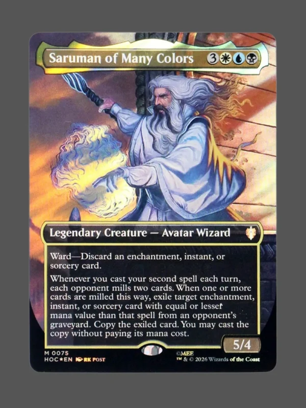 Saruman of Many Colors Surge Foil MTG proxy card from The Hobbit Eternal #75