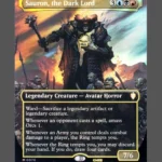 Sauron, the Dark Lord Surge Foil MTG proxy card from The Hobbit Eternal #76