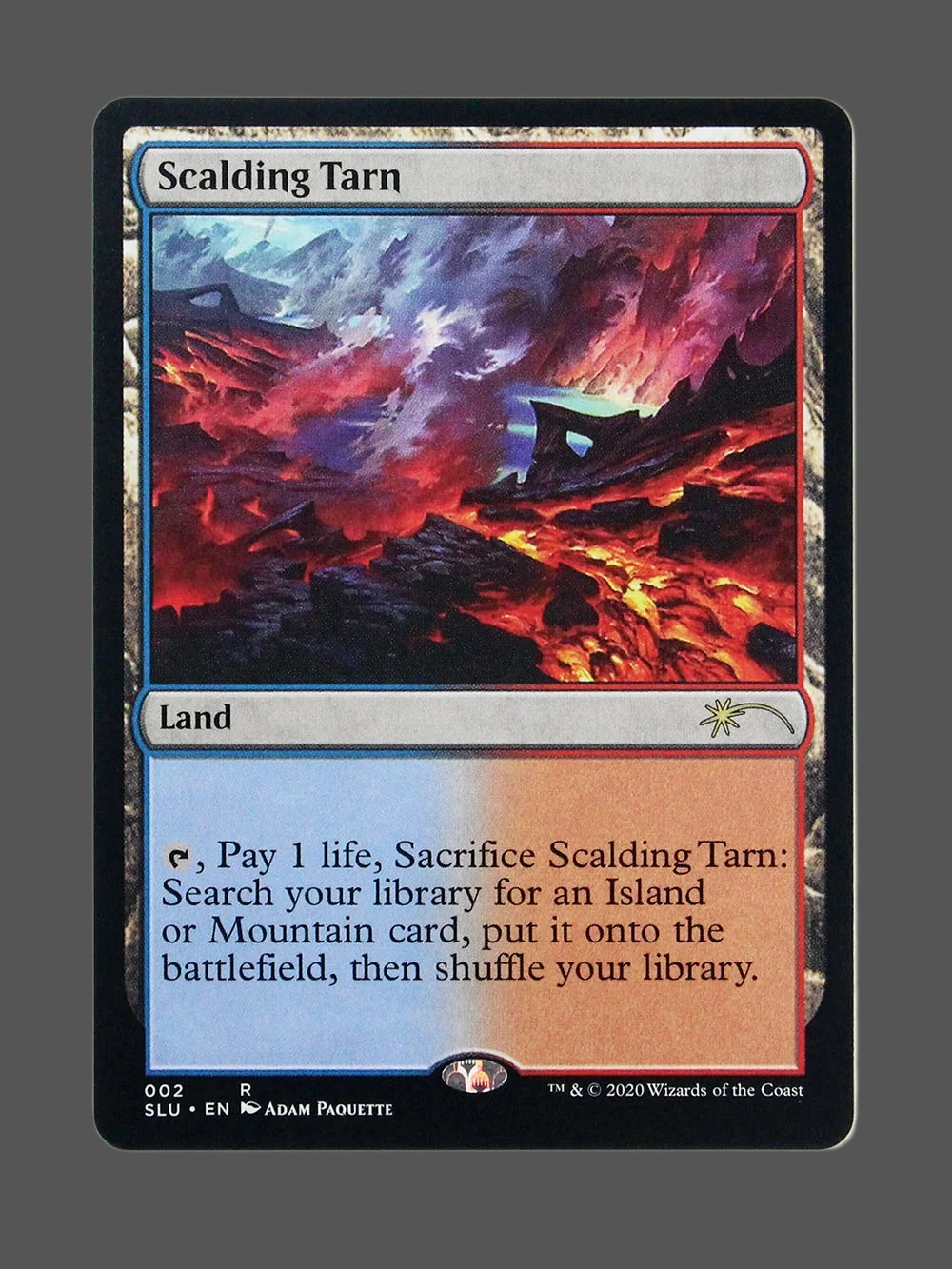 scalding-tarn-002-holo.webp Scalding Tarn Holo MTG proxy card from Secret Lair: Ultimate Edition #2