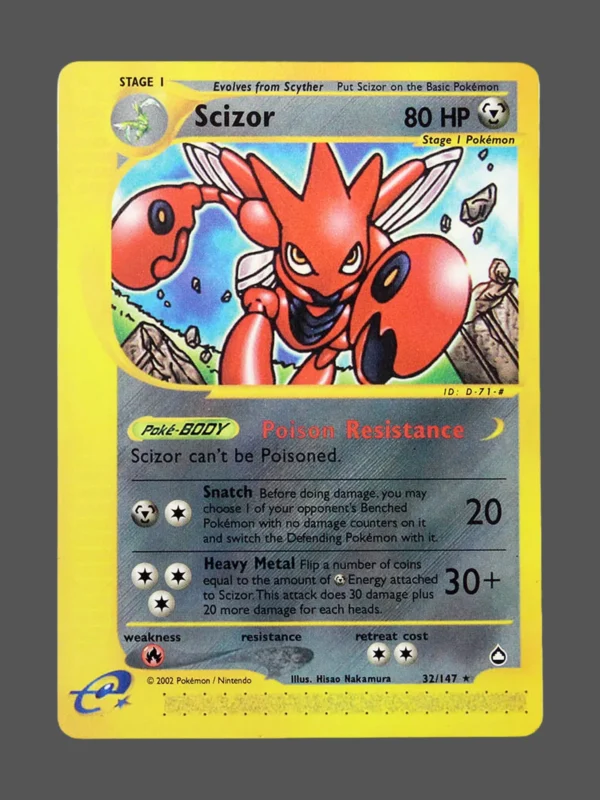 Scizor Regular Pokemon proxy card from Aquapolis #32