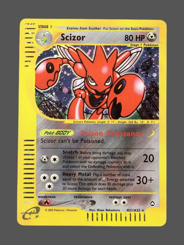 Scizor Regular Pokemon proxy card from Aquapolis #H21