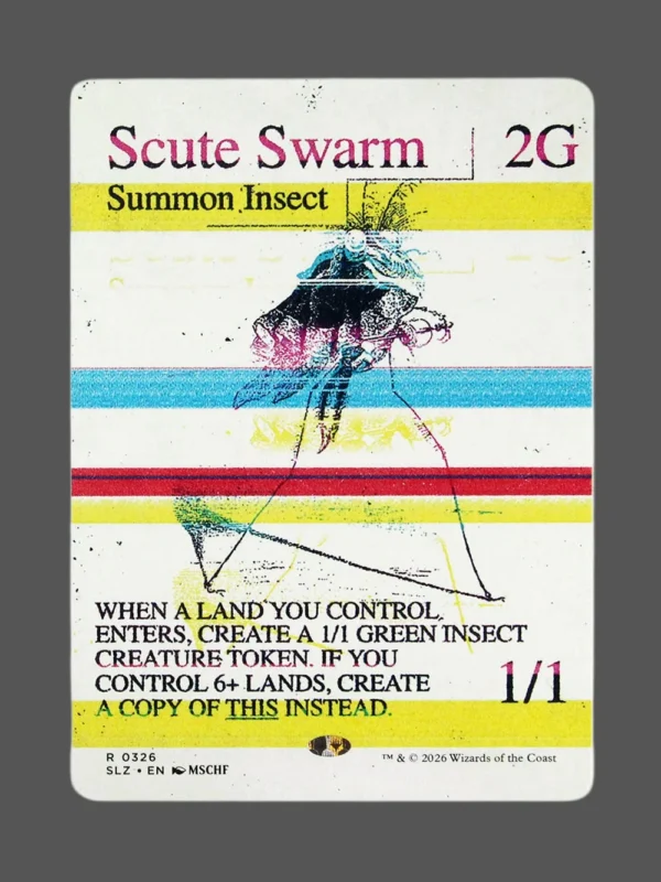 Scute Swarm Holo MTG proxy card from The Zeta Set #326