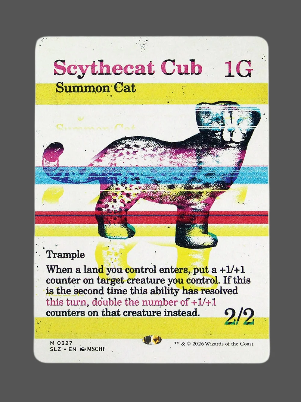 scythecat-cub-327.webp Scythecat Cub Holo MTG proxy card from The Zeta Set #327