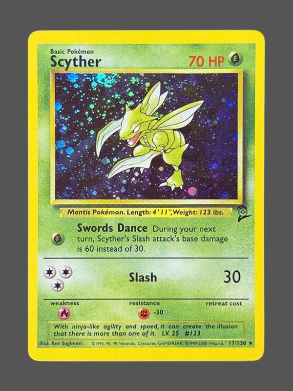 Scyther Regular Pokemon proxy card from Base Set 2 #17