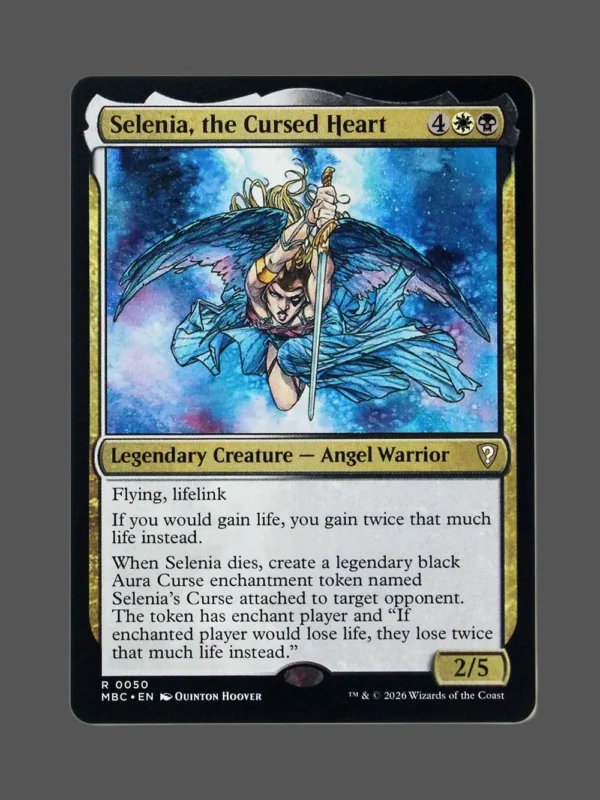 Selenia, the Cursed Heart Foil MTG proxy card from Mystery Booster Commander Edition #50
