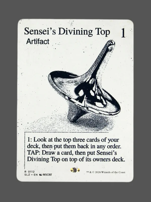 Sensei's Divining Top Holo MTG proxy card from The Zeta Set #112