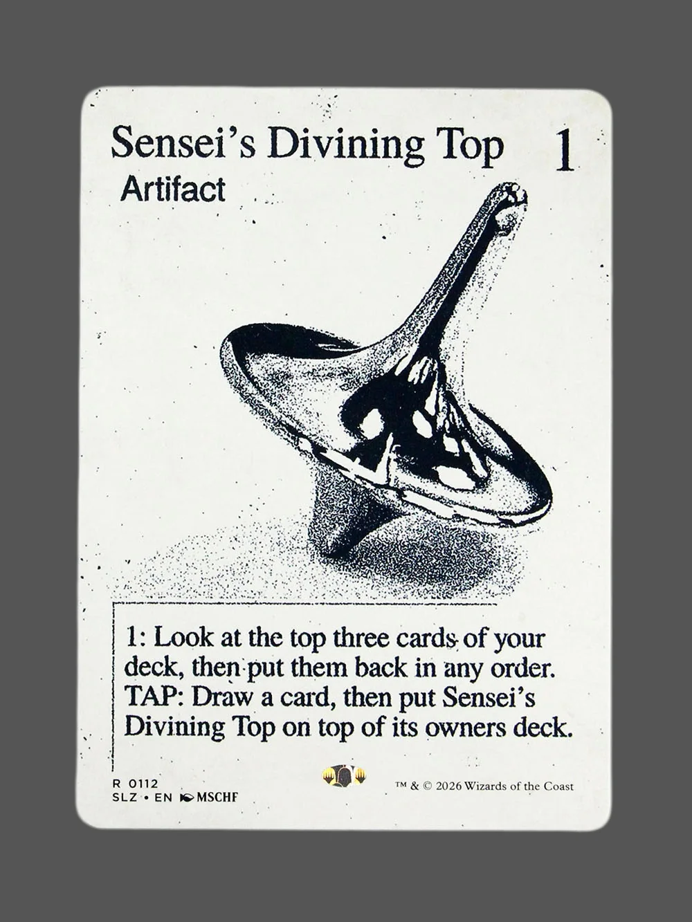 senseis-divining-top-112.webp Sensei's Divining Top Holo MTG proxy card from The Zeta Set #112