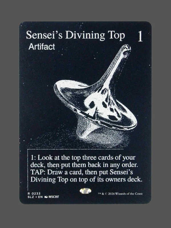 Sensei's Divining Top Holo MTG proxy card from The Zeta Set #233