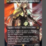 Sephiroth, Fabled SOLDIER/Sephiroth, One-Winged Angel Surge Foil MTG proxy card from Final Fantasy #527