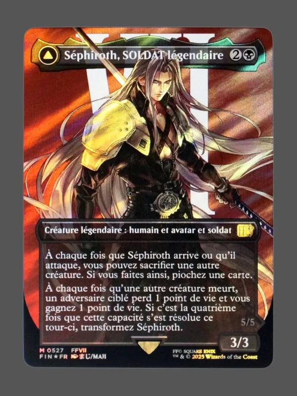 Sephiroth, Fabled SOLDIER/Sephiroth, One-Winged Angel Surge Foil MTG proxy card from Final Fantasy #527