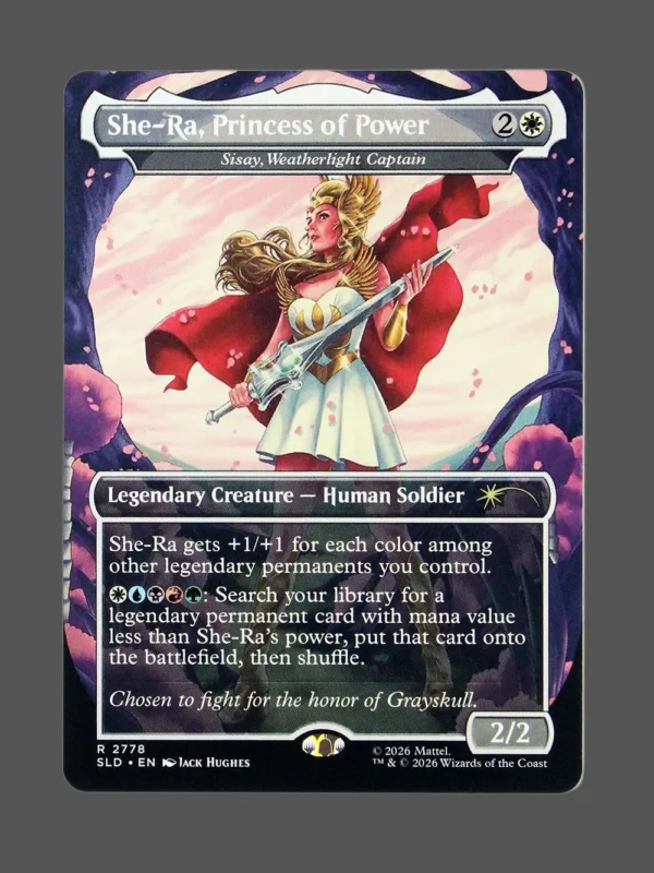 She-Ra, Princess of Power Holo MTG proxy card from Secret Lair Drop #2778