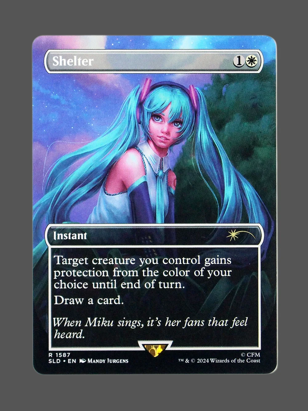 shelter-1587-holo.webp Shelter Holo MTG proxy card from Secret Lair Drop #1587