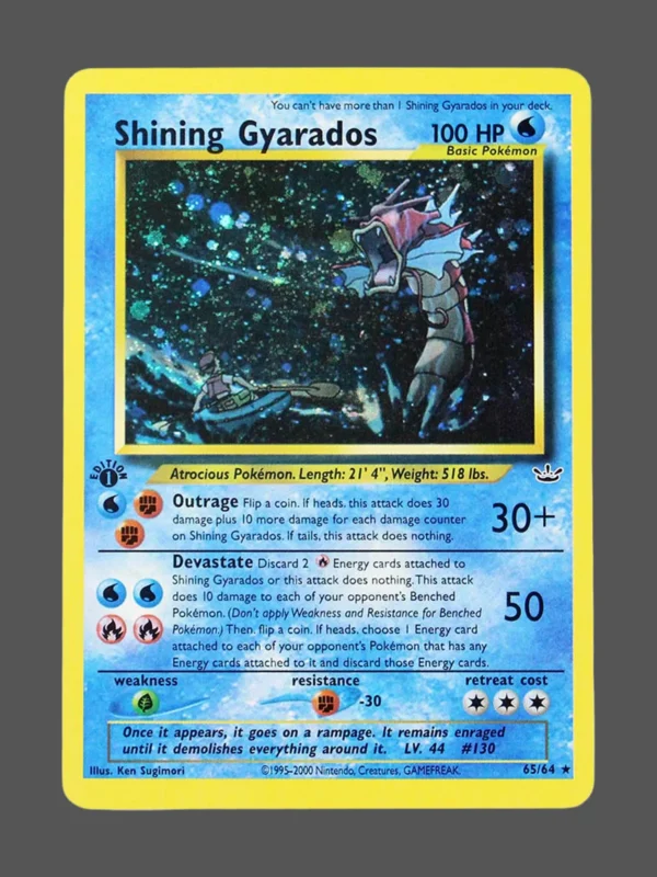 Shining Gyarados Regular Pokemon proxy card from Neo Revelation #65