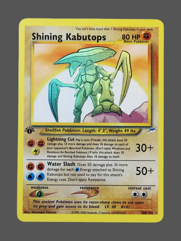 Shining Kabutops Regular Pokemon proxy card from Neo Destiny #108