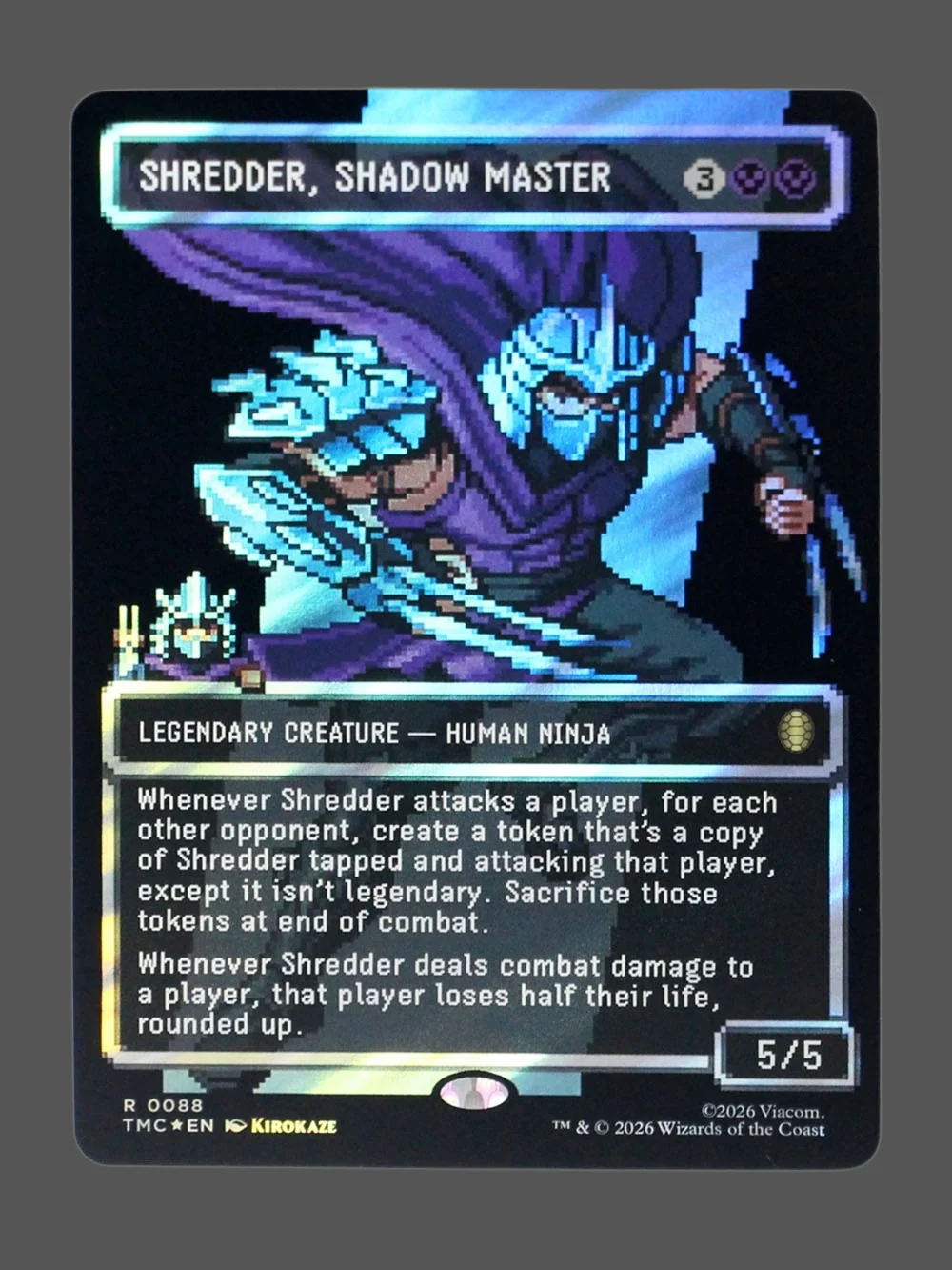 shredder-shadow-master-088-surgefoil.webp Shredder, Shadow Master Surge Foil MTG proxy card from Teenage Mutant Ninja Turtles Eternal #88