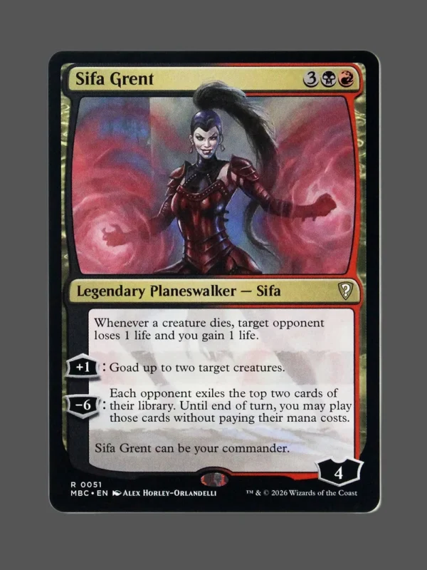 Sifa Grent Holo MTG proxy card from Mystery Booster Commander Edition #51