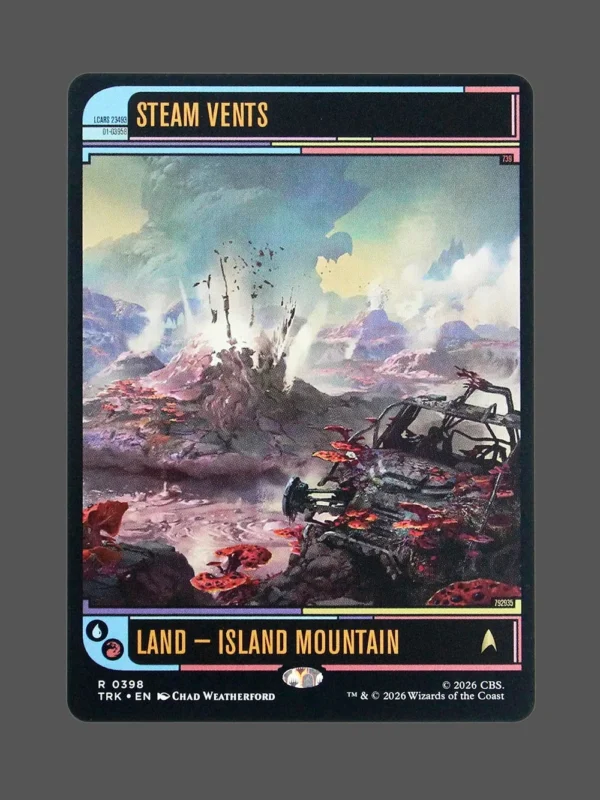 Steam Vents Holo MTG proxy card from Star Trek #398
