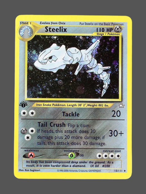 Steelix Regular Pokemon proxy card from Neo Genesis #15