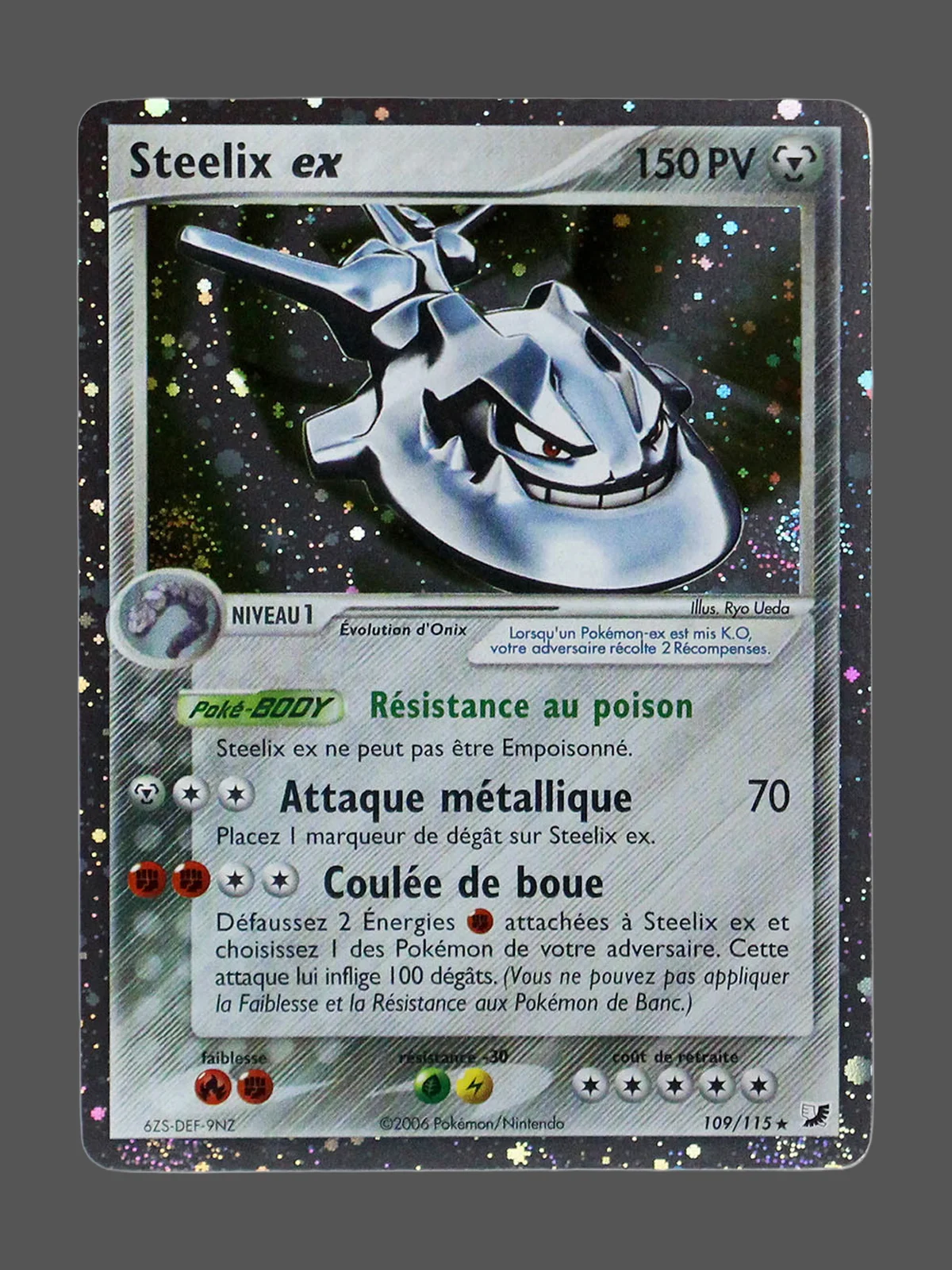 steelix-ex-109-fgfr-fr-gf.webp Steelix ex Galaxy Foil Pokemon proxy card from Foil Galaxy FR #109