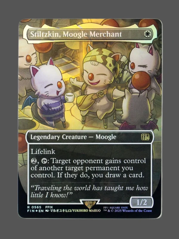 Stiltzkin, Moogle Merchant Chocobotrack Foil MTG proxy card from Final Fantasy #565