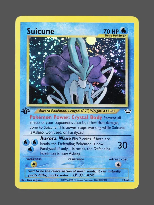 Suicune Regular Pokemon proxy card from Neo Revelation #14