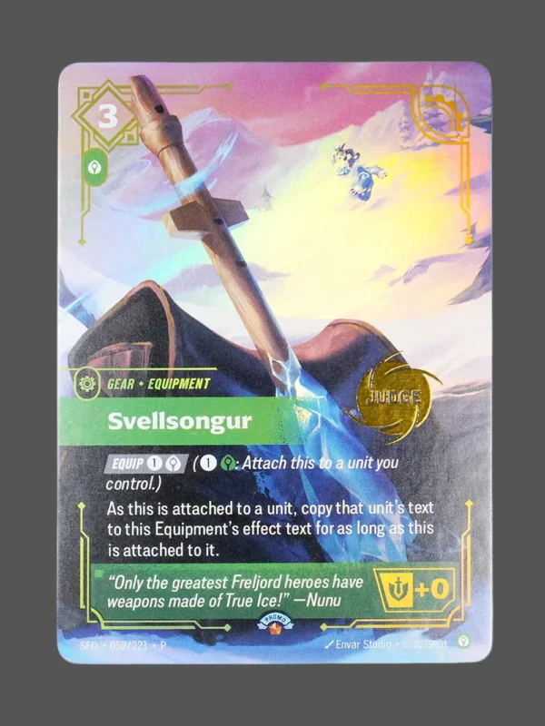 Svellsongur Promo Foil Riftbound proxy card from Spiritforged #059/221-P