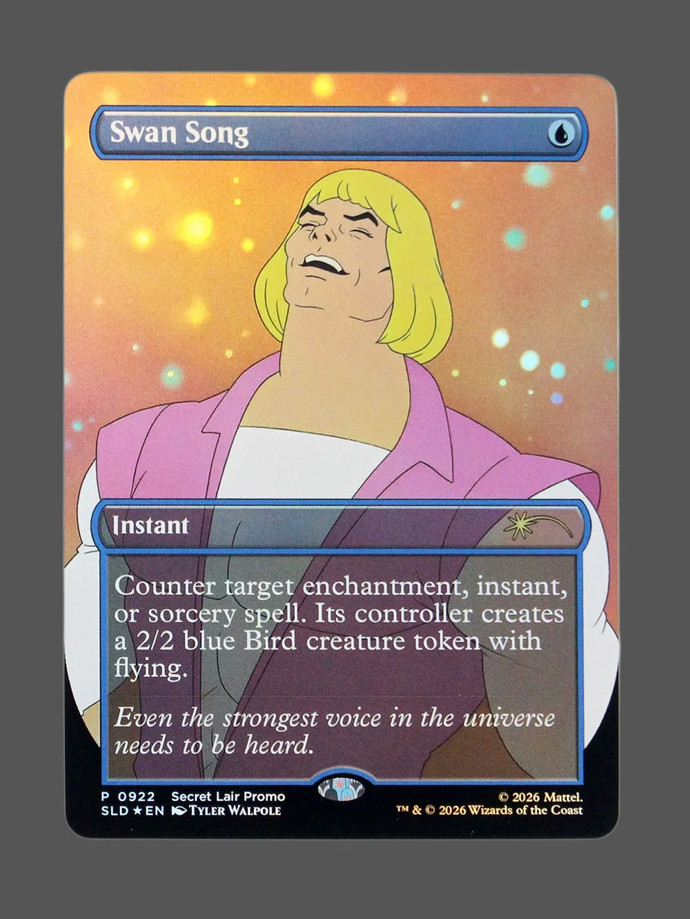 swan-song-922-foil.webp Swan Song Foil MTG proxy card from Secret Lair Drop #922