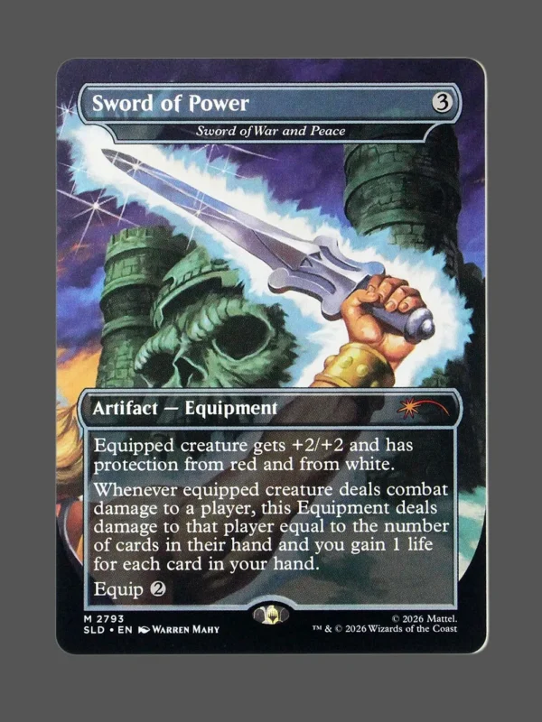 Sword of Power Holo MTG proxy card from Secret Lair Drop #2793