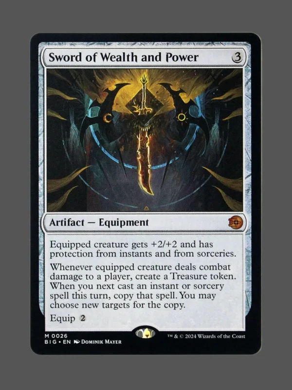 Sword of Wealth and Power Holo MTG proxy card from The Big Score #26