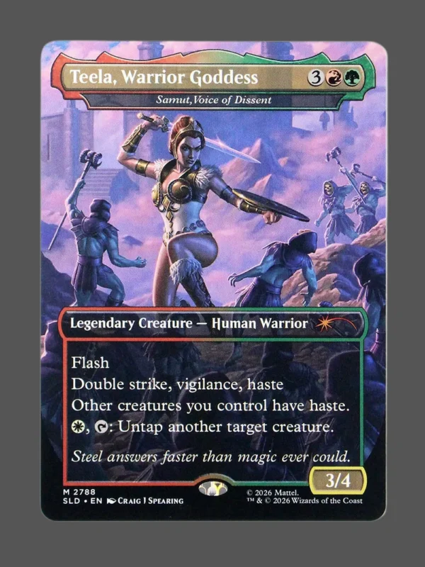 Teela, Warrior Goddess Holo MTG proxy card from Secret Lair Drop #2788