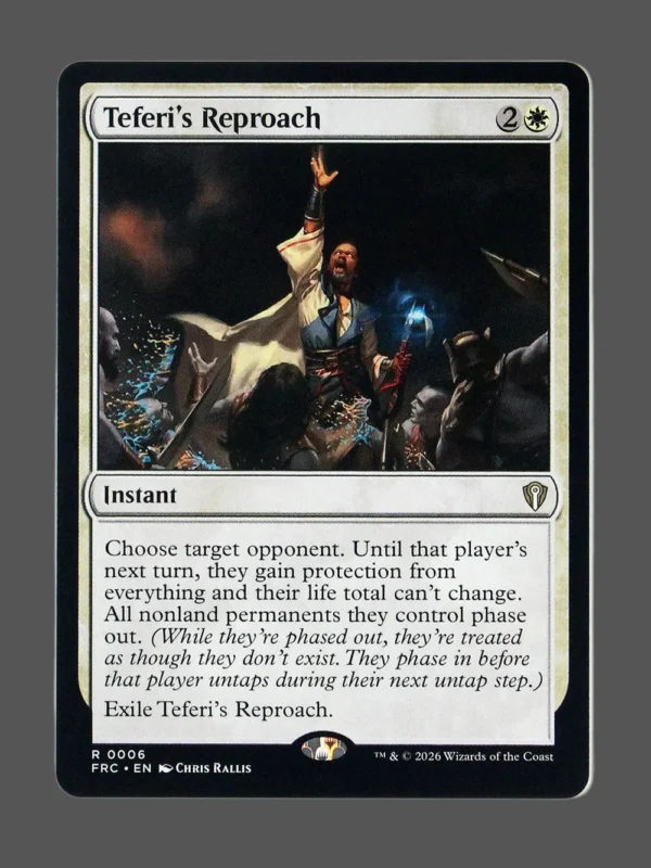 Teferi's Reproach Holo MTG proxy card from Reality Fracture Commander #6