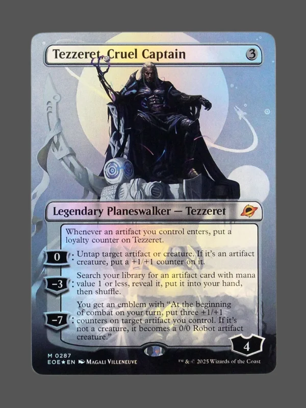 Tezzeret, Cruel Captain Foil MTG proxy card from Edge of Eternities #287