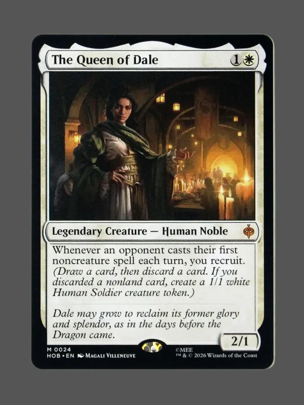 The Queen of Dale Holo MTG proxy card from The Hobbit #24
