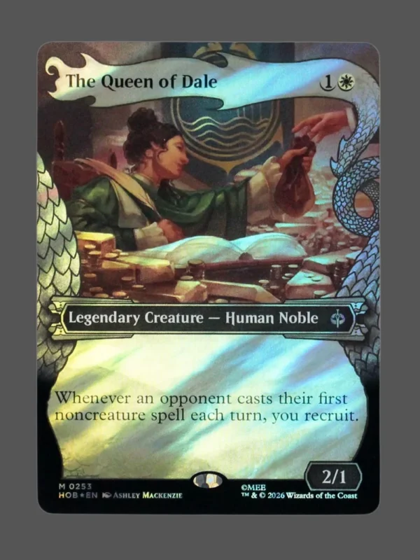 The Queen of Dale Surge Foil MTG proxy card from The Hobbit #253