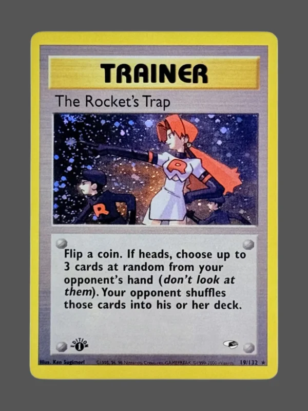 The Rocket’s Trap Regular Pokemon proxy card from Gym Heroes #19