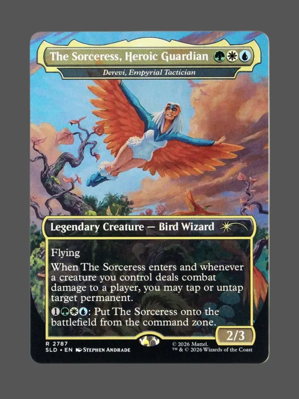 The Sorceress, Heroic Guardian Holo MTG proxy card from Secret Lair Drop #2787