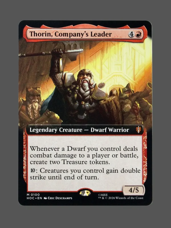Thorin, Company's Leader Holo MTG proxy card from The Hobbit Eternal #100