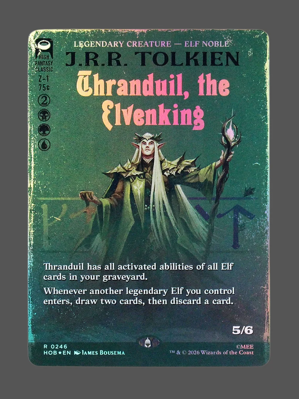 thranduil-the-elvenking-246-foil.webp Thranduil, the Elvenking Foil MTG proxy card from The Hobbit #246