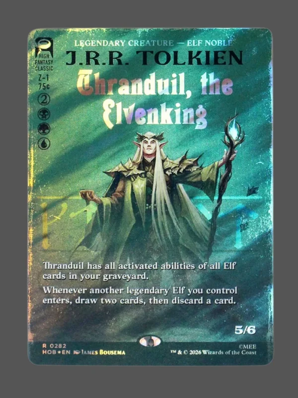 Thranduil, the Elvenking Surge Foil MTG proxy card from The Hobbit #282