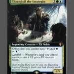 Thranduil the Strategist Holo MTG proxy card from The Hobbit Eternal #106