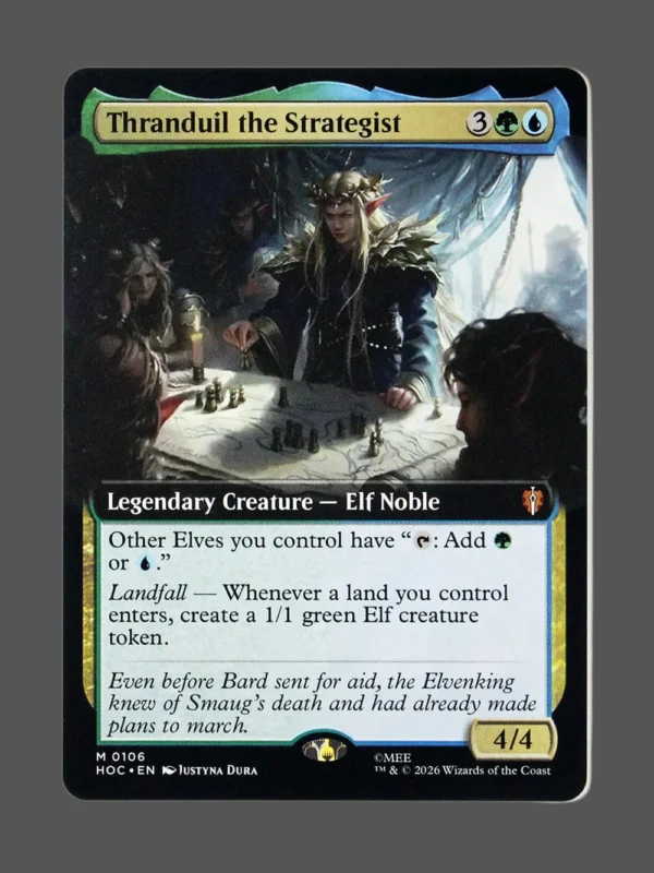 Thranduil the Strategist Holo MTG proxy card from The Hobbit Eternal #106
